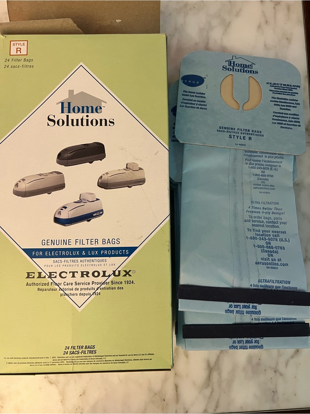 ELECTROLUX VACUUM HOME SOLUTIONS AERUS GENUINE FILTER STYLE R BAGS**LOT OF 30